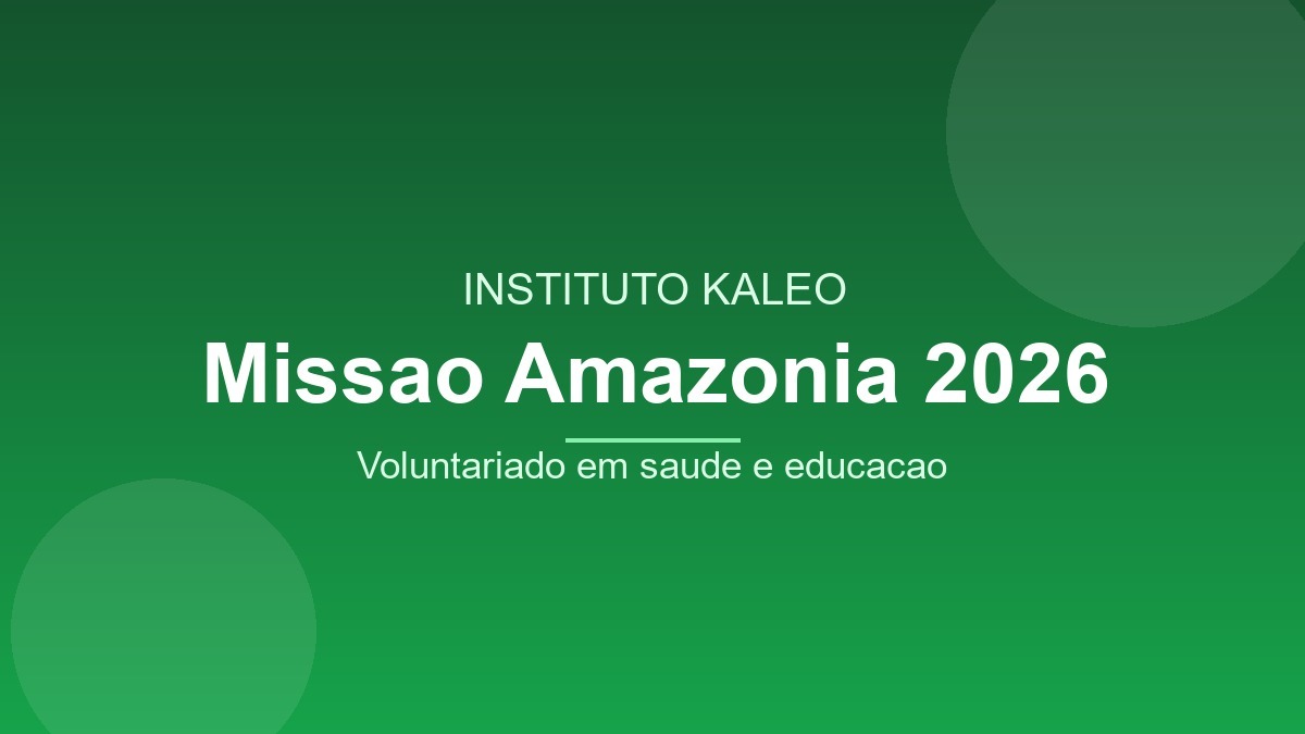Missão Teste — Amazônia 2026